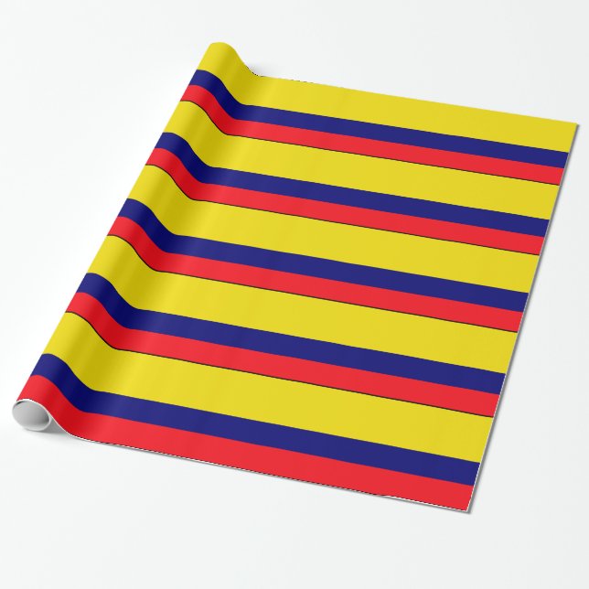 Colombia flagga presentpapper (Utrullad)