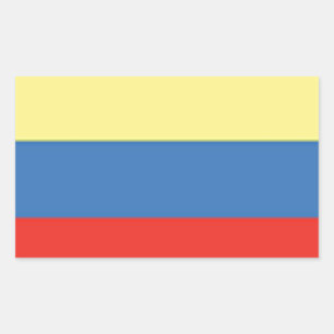 Colombia Flagga Rektangulärt Klistermärke