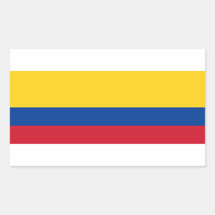 Colombia flagga rektangulärt klistermärke