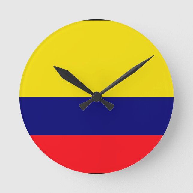 Colombia flagga rund klocka (Framsida)
