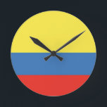 Colombia Flagga Rund Klocka<br><div class="desc">stödja din land</div>