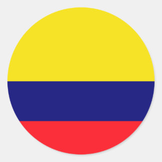 Colombia flagga runt klistermärke