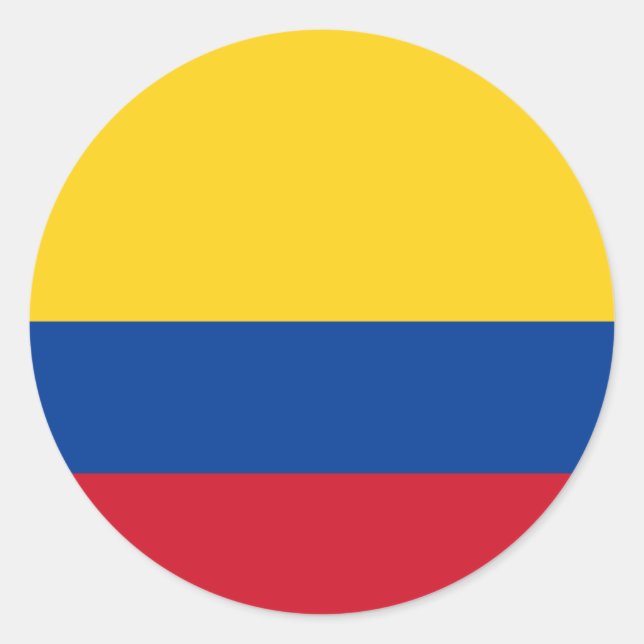Colombia flagga runt klistermärke (Framsida)