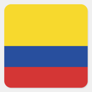 Colombia Flagga Sticker Fyrkantigt Klistermärke
