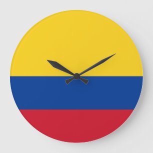 Colombia Flagga Stor Klocka