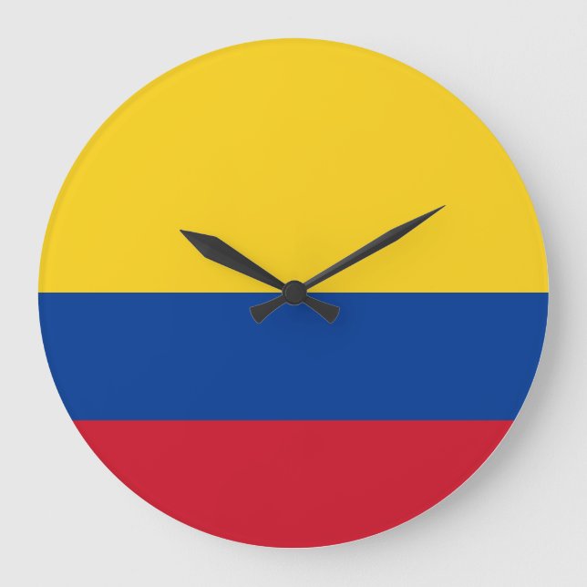 Colombia Flagga Stor Klocka (Framsida)