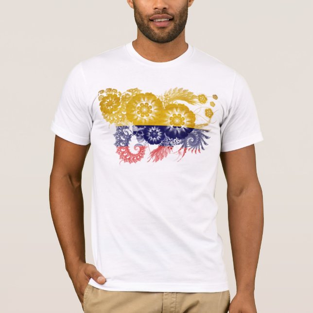 Colombia flagga t-shirt (Framsida)