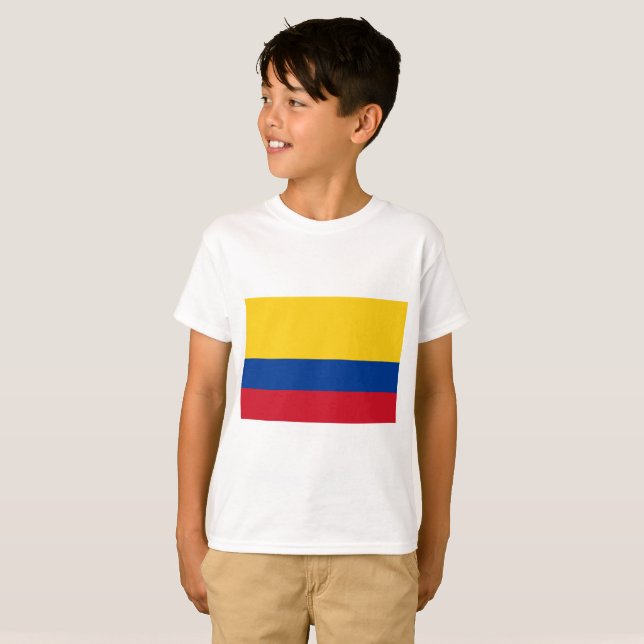 Colombia flagga t-shirt (Hel framsida)