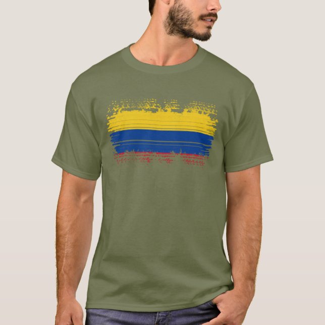 Colombia flagga t shirt (Framsida)