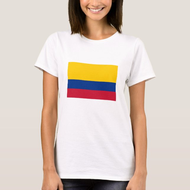 Colombia Flagga T Shirt (Framsida)