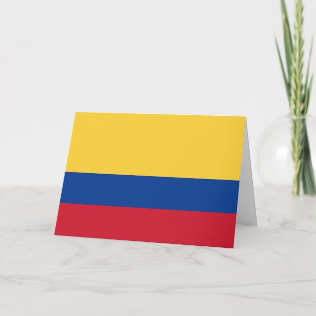 Colombia flagga tack kort (Framsida)