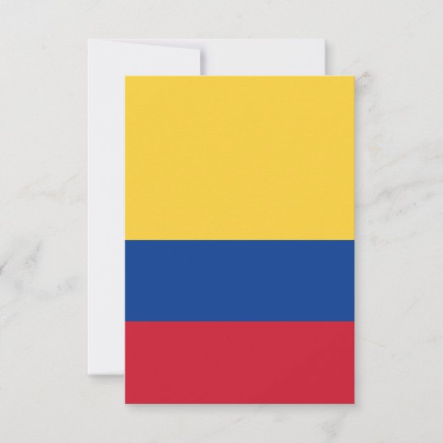Colombia flagga tack kort (Framsida)
