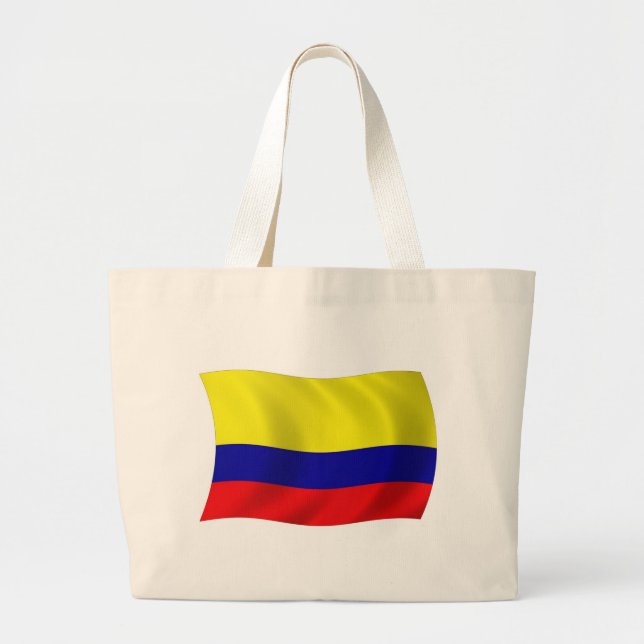 Colombia Flagga Tote Bag Jumbo Tygkasse (Framsidan)