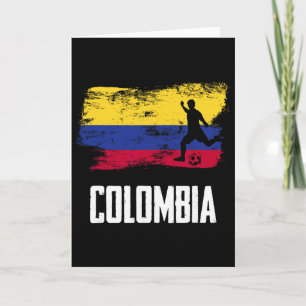 Colombia Flagga Tröja Colombianska Fotbollslag Col Kort