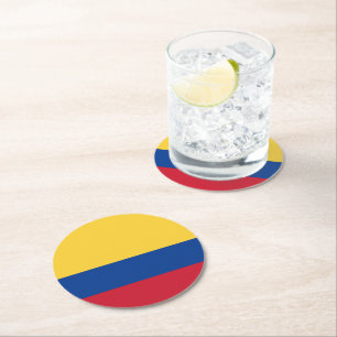 Colombia flagga underlägg papper rund