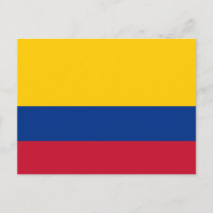 Colombia Flagga Vykort
