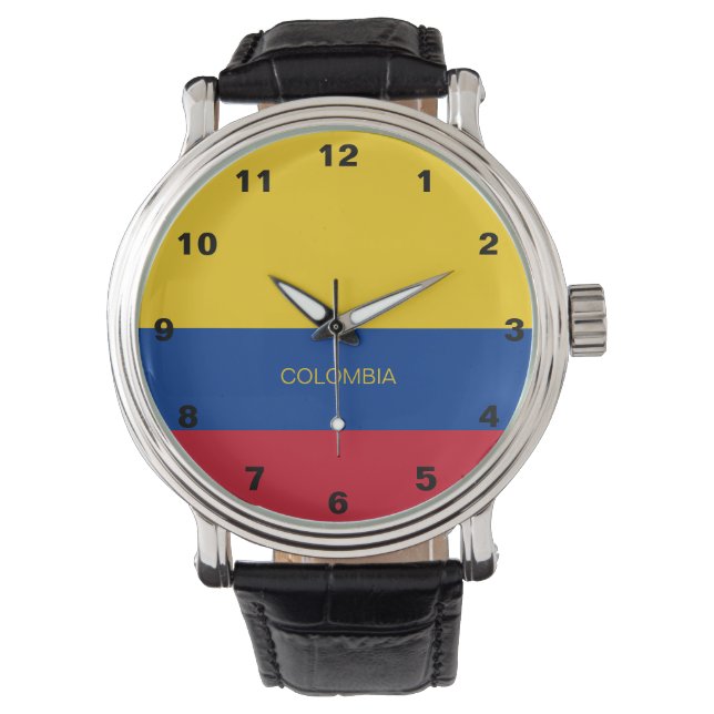 Colombia Flagga Watch Armbandsur (Framsida)