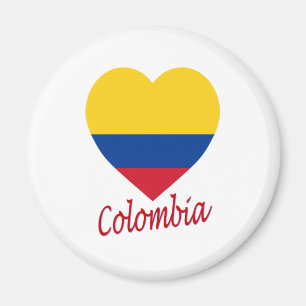Colombia flaggahjärta magnet