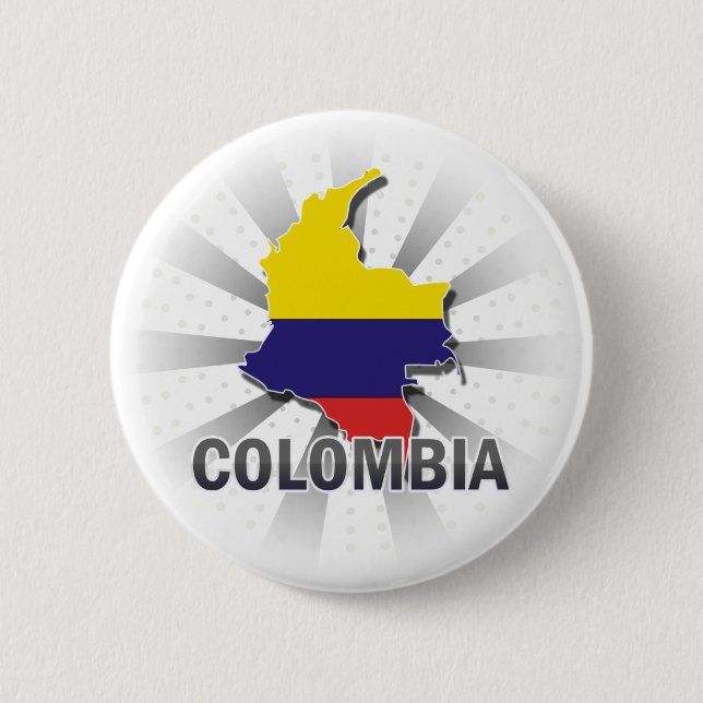 Colombia flaggakarta 2,0 knapp (Framsida)