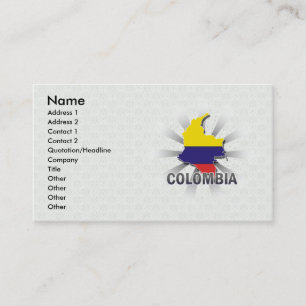 Colombia flaggakarta 2,0 visitkort