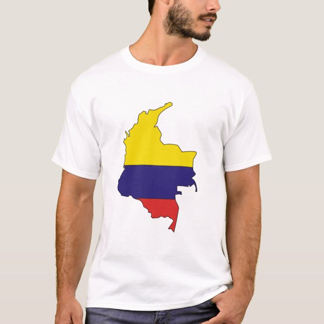 Colombia flaggakarta t-shirt (Framsida)