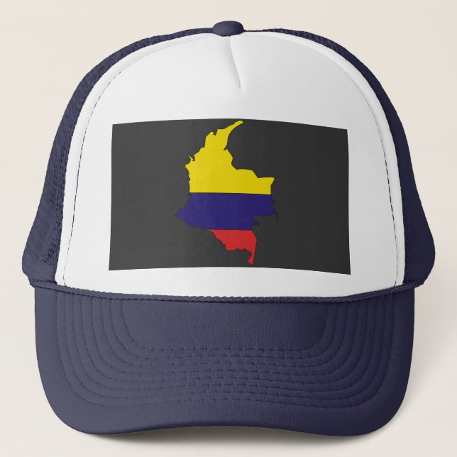 Colombia flaggakarta truckerkeps (Framsida)