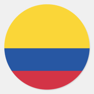 Colombia flaggaklistermärke runt klistermärke