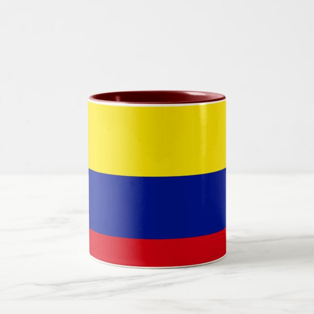 Colombia flaggamugg Två-Tonad mugg (Center)