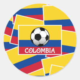 Colombia Football Runt Klistermärke