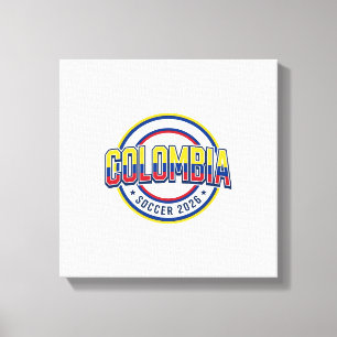 Colombia Fotboll 2026 Fotboll Fet Land Typografi Canvastryck