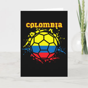 Colombia Fotboll Colombiansk Flagga Futbol Fan Jer Kort