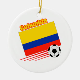 Colombia fotbolllag julgransprydnad keramik