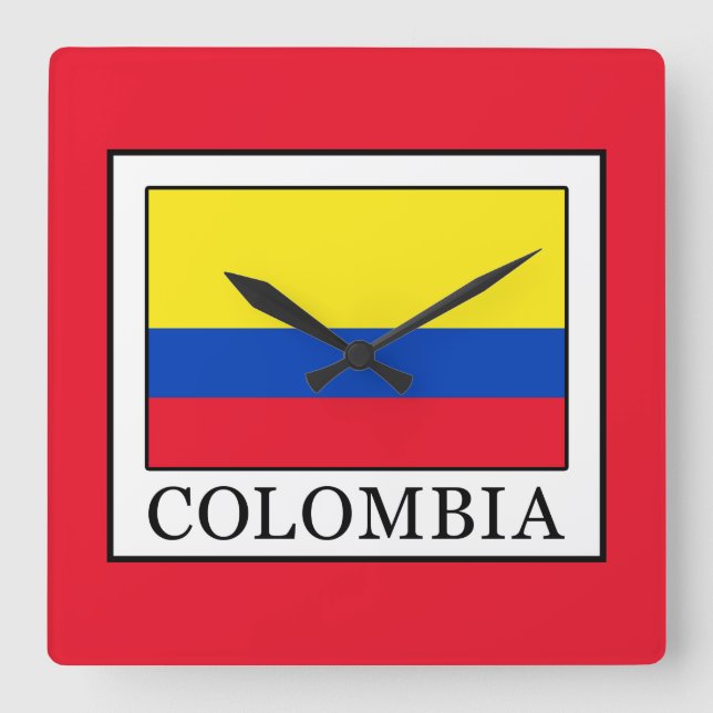 Colombia Fyrkantig Klocka (Framsida)
