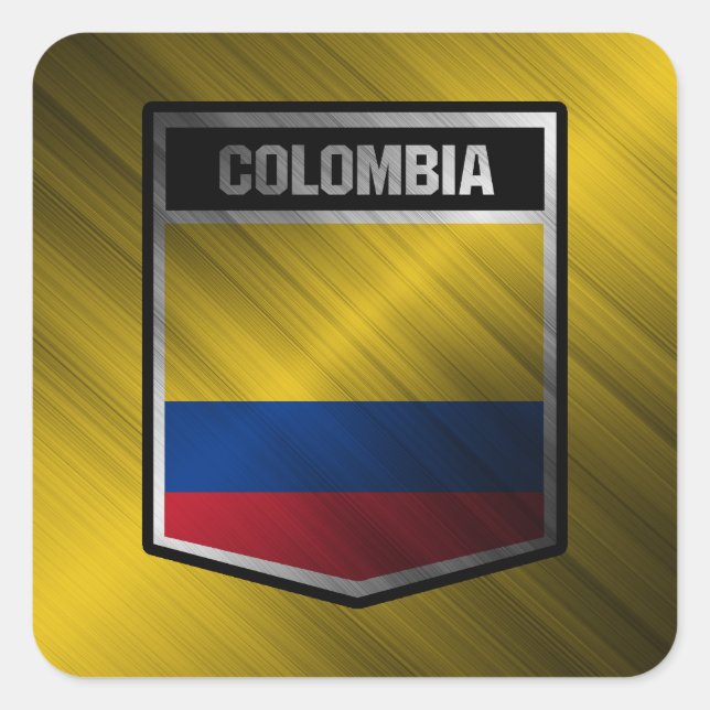 Colombia Fyrkantigt Klistermärke (Framsida)