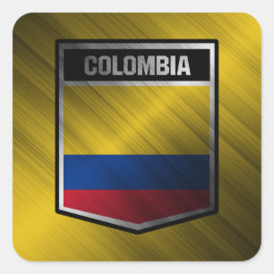 Colombia Fyrkantigt Klistermärke
