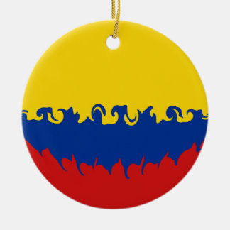 Colombia Gnarly flagga Julgransprydnad Keramik