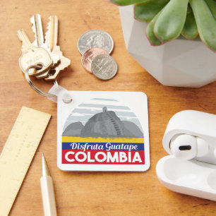 Colombia Guatape Vintage resor Keychain Nyckelring