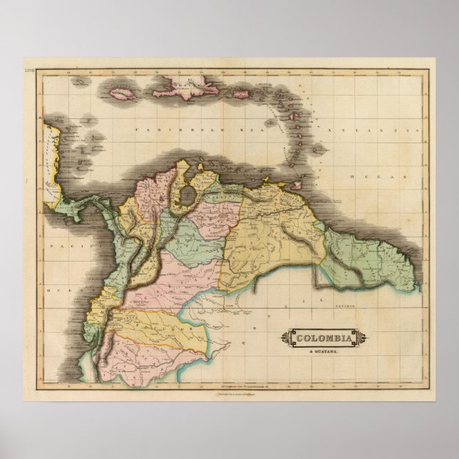 Colombia, Guayana Poster (Framsidan)