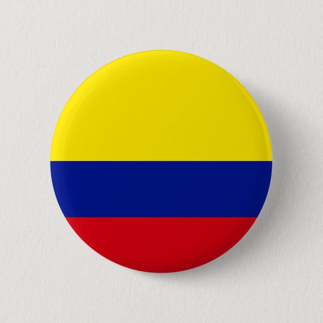 Colombia Högkvalitativ Flagga Knapp (Framsida)