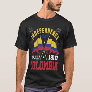 Colombia Independence day skjortan Colombia Flagga T Shirt