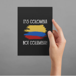 Colombia, inte Columbia Funny Quote colombianskt Vykort
