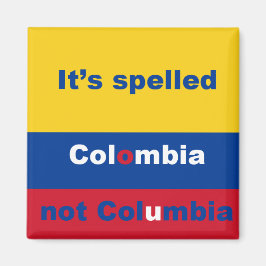 Colombia, inte Columbia, kylmagnet Magnet
