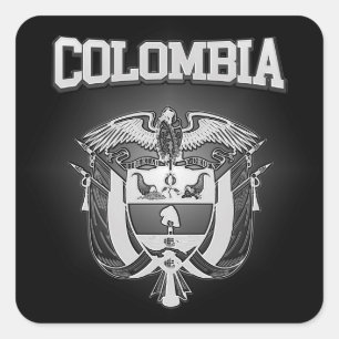 Colombia Jackar om Arm Fyrkantigt Klistermärke