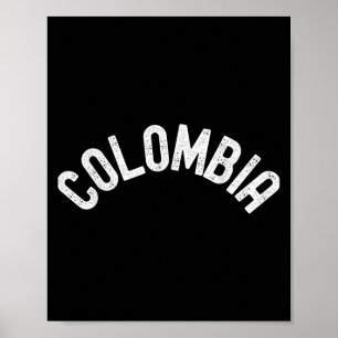 Colombia Karta Citat Graphic colombiansk kontur Poster