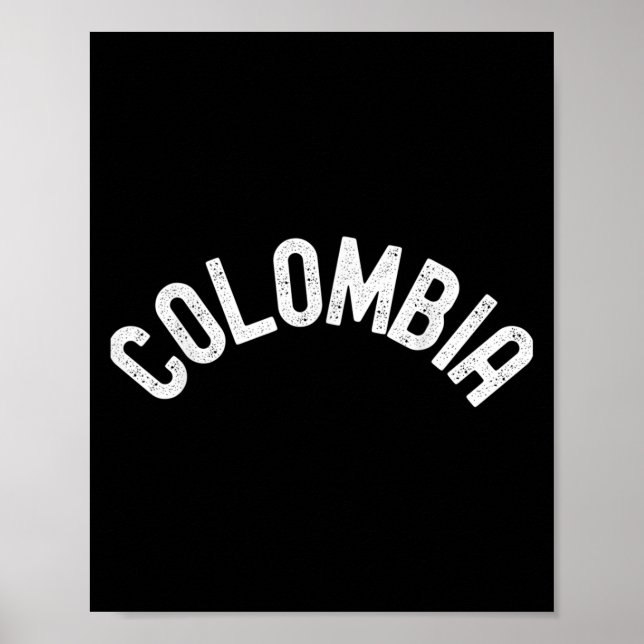Colombia Karta Citat Graphic colombiansk kontur Poster (Framsidan)