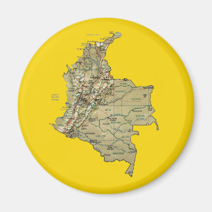 Colombia Karta Magnet