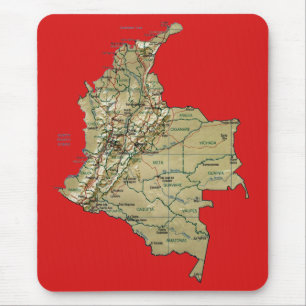 Colombia karta Mousepad Musmatta