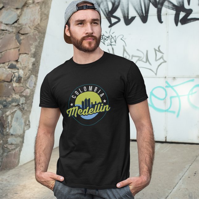 Colombia Medellin Cityscape T Shirt (medellin colombia city logo )