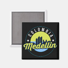 Colombia Medellin Cityscape Travel Magnet