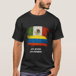 Colombia, Mexiko, blandning, blandning, flagga, pr T Shirt